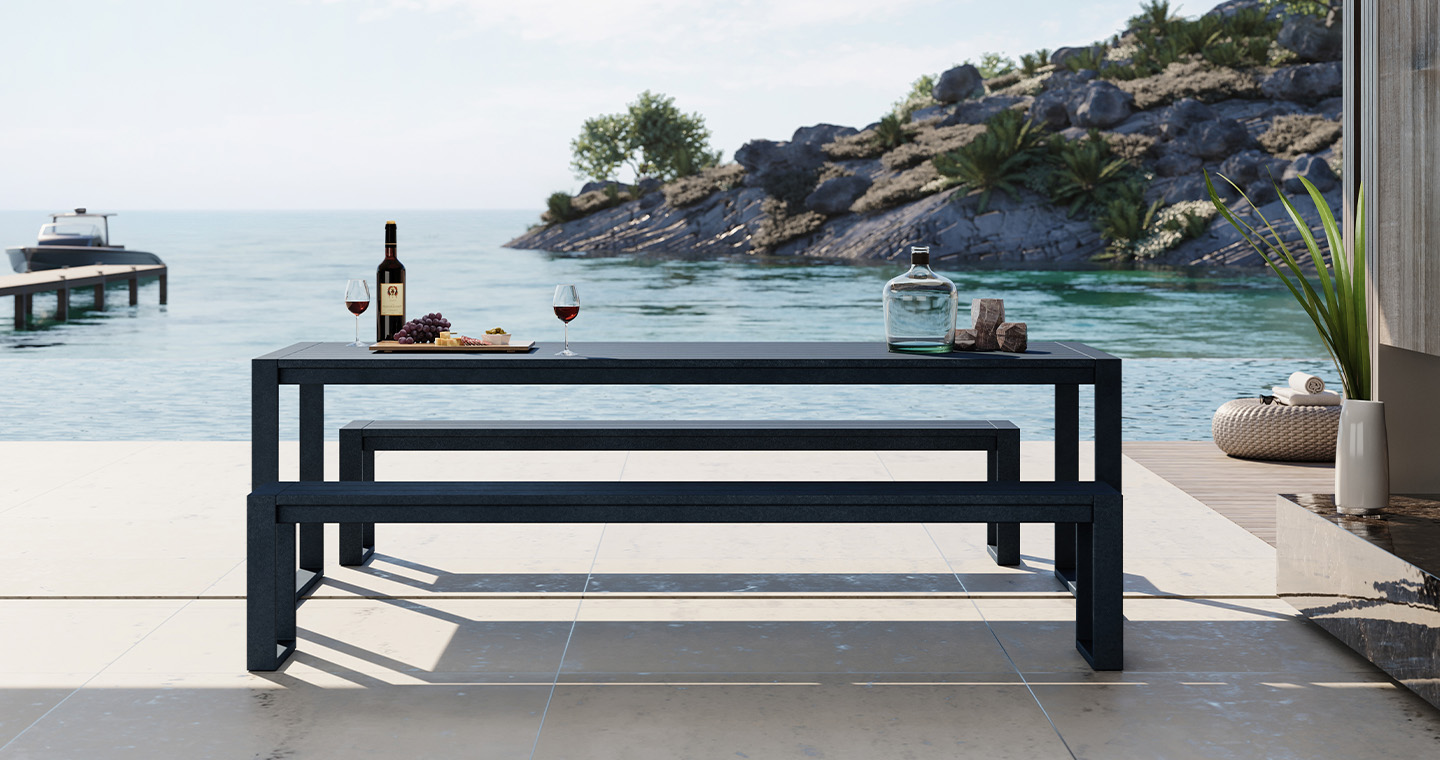 Eos Outdoor Communal Bench