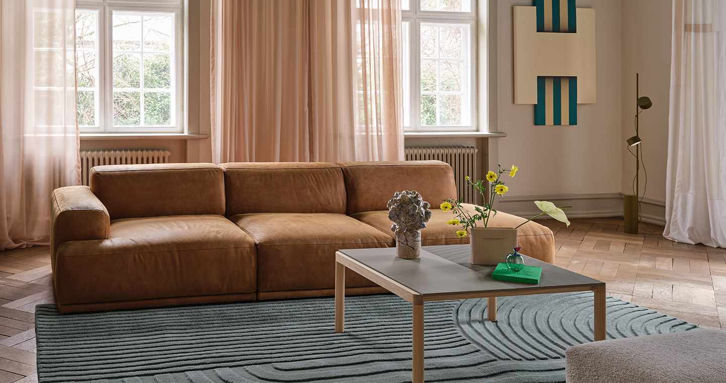 Connect Soft 3 Seater Modular Sofa - Leather