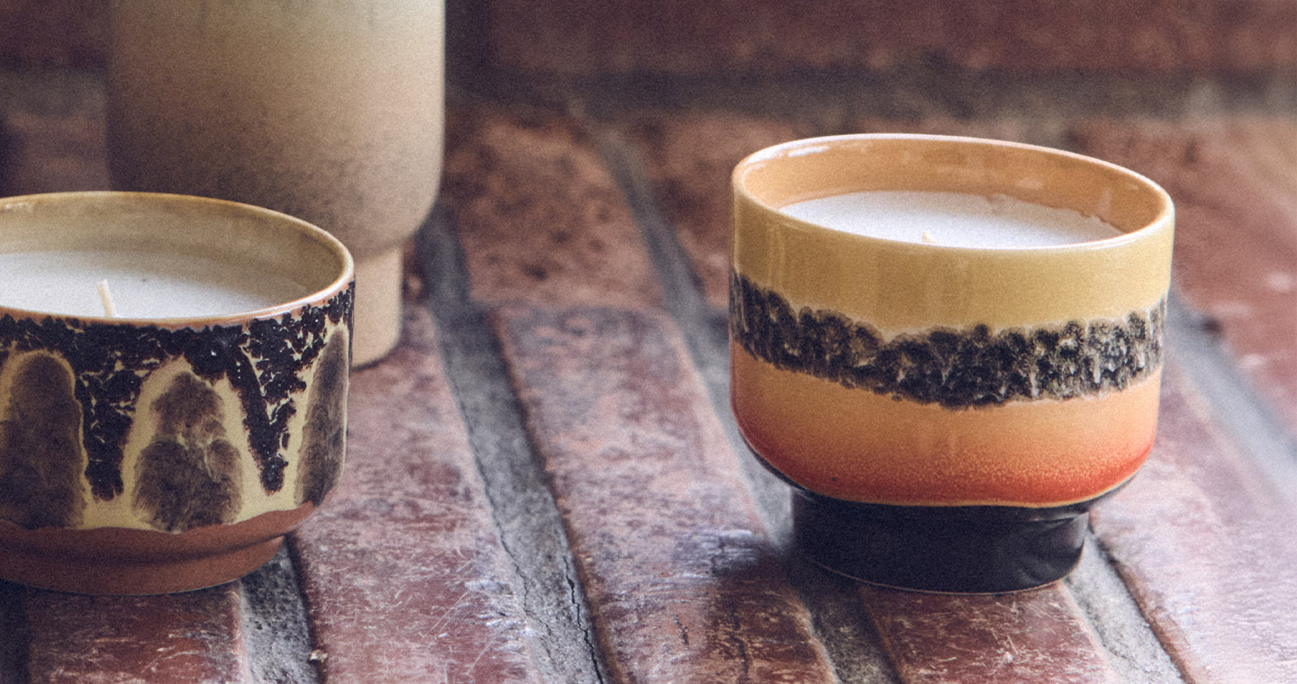 70s Ceramics: Small Scented Candle - Tulum
