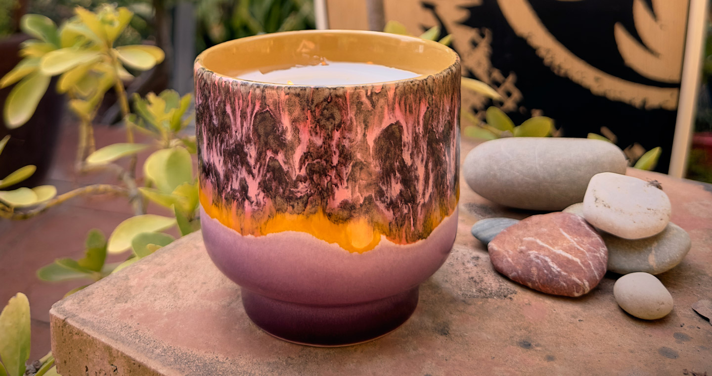 70s Ceramics: Scented Candle