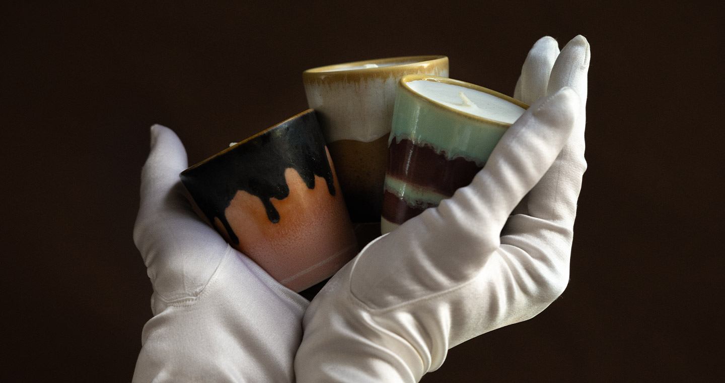 70s Ceramics: Christmas Special Mini Candles - Set of 3