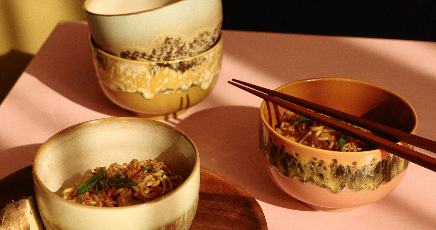 70s Ceramics: Noodle Bowl