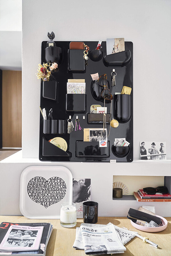 Vitra Uten Silo used to organise a desk space