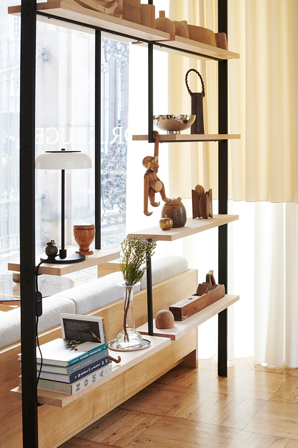 The Nuura Blossi table lamp inside the Brdr. Kruger showroom