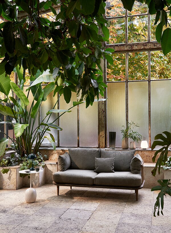 Biophillic space with &Tradition Fly SC2 Two Seater Sofa