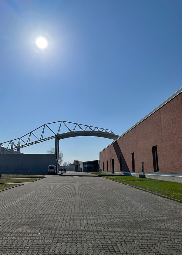 A bridge at the Vitra Factory Building, designed by Álvaro Siza