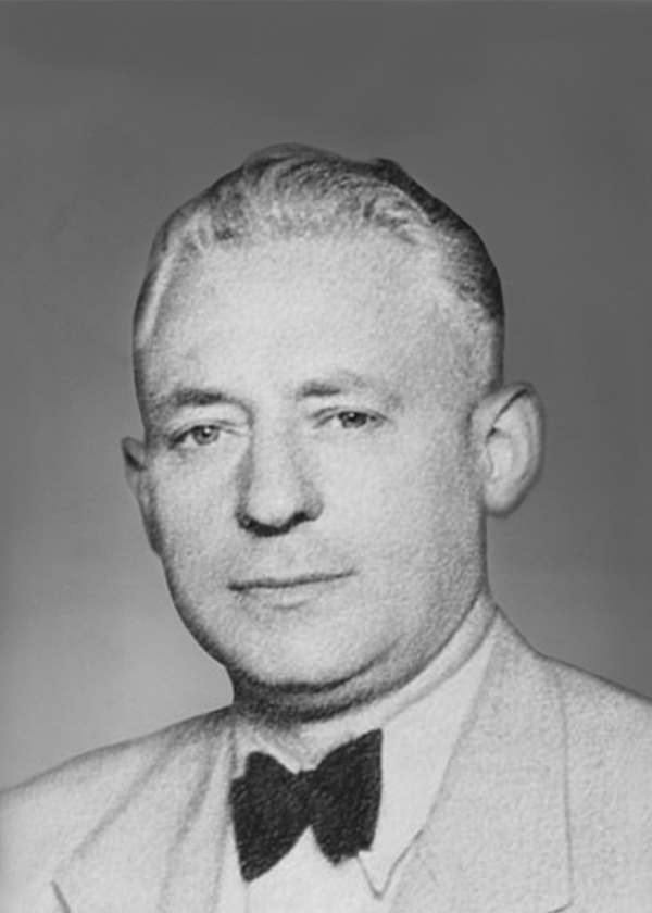 Black and white portrait of Christian Dell