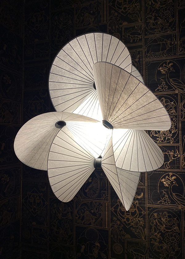 Looking up at the new Serpentine Pendant Light by Moooi