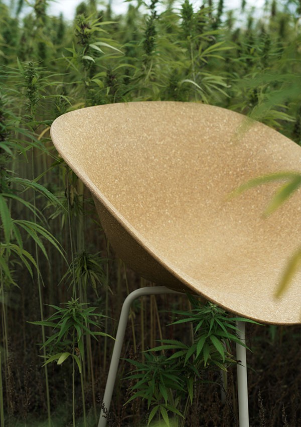 Normann Copenhagen Mat Armchair in a field of hemp
