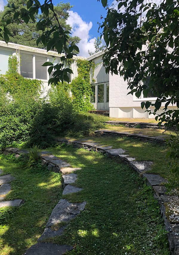 Steps in the garden of the Aalto house