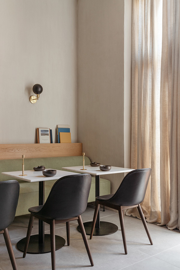 Dining room inside The Audo House, Copenhagen
