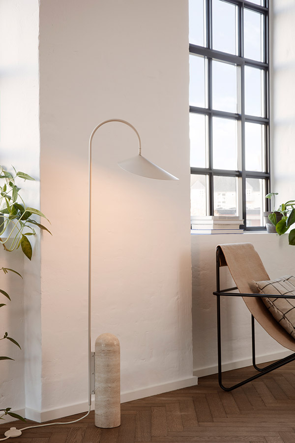 Ferm Living Arum Floor Lamp in a white room
