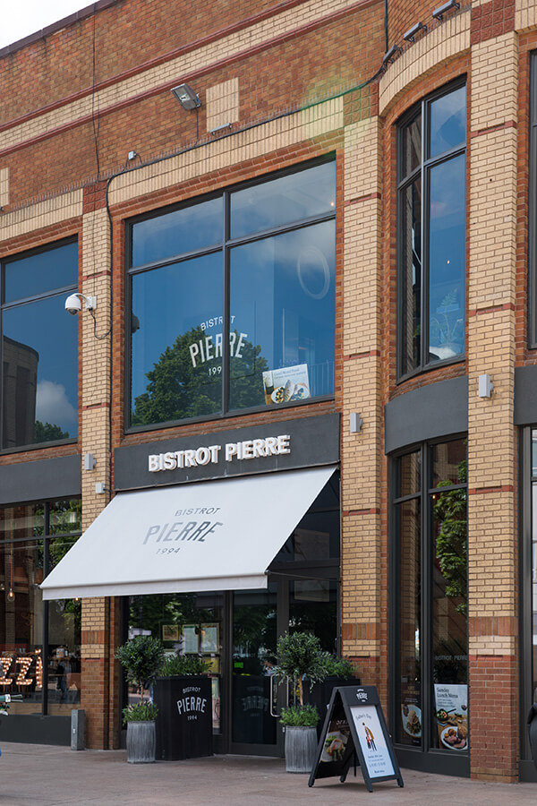 Exterior of Bistrot Pierre Restaurant in Coventry
