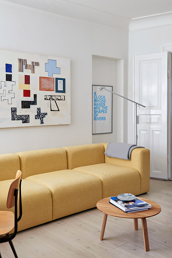 HAY Mags Three Seater Modular Sofa in Hallingdal 407 fabric