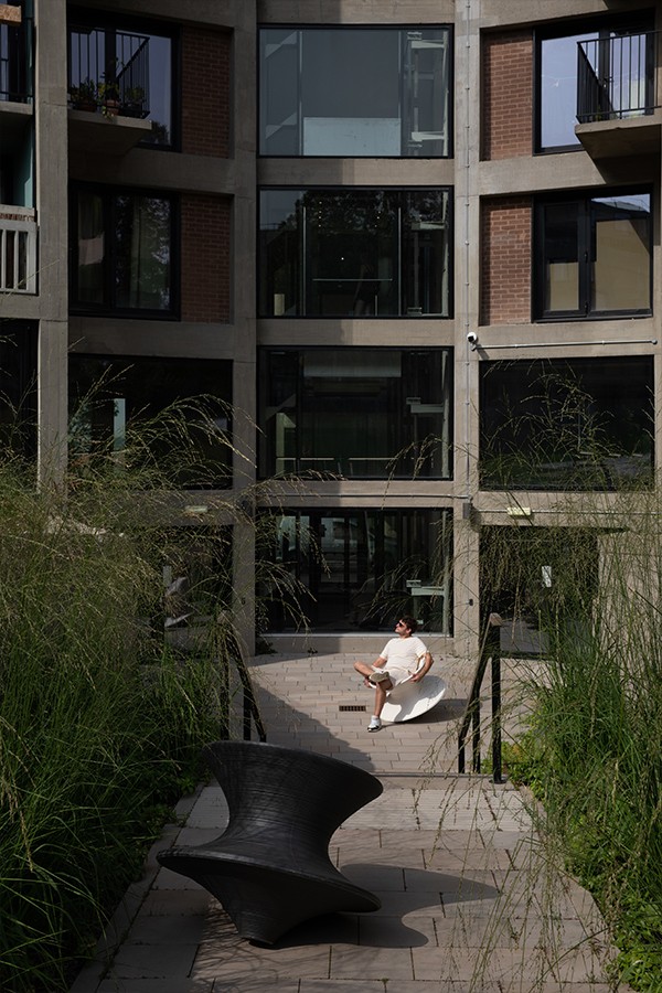 Magis Spun Rotating Chair with Park Hill back drop