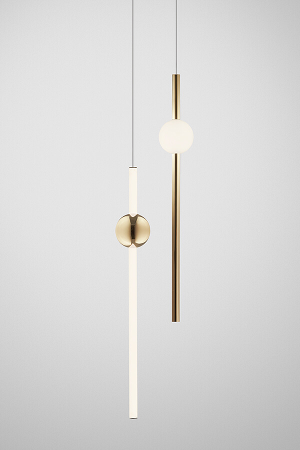 A close up of Lee Broom's Orion lights