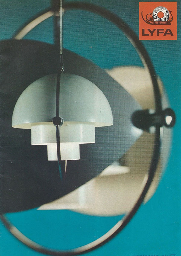 Mid-century magazine picture of the Gubi Multi-Lite pendant