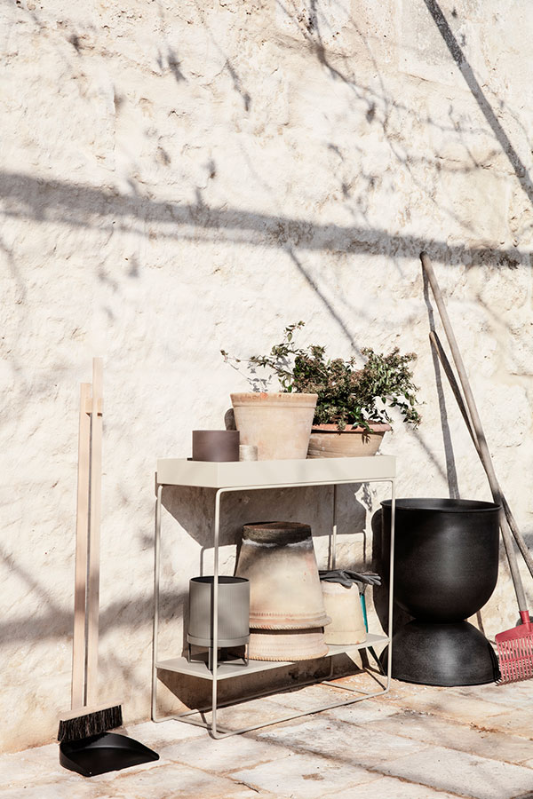 Ferm Living two-tier plant box with plant pots