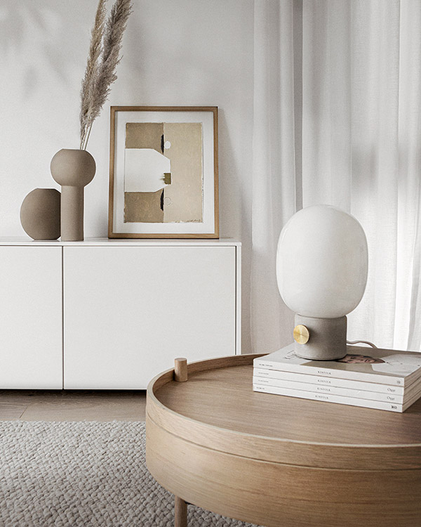 Audo JWDA table lamp in a neutral interior