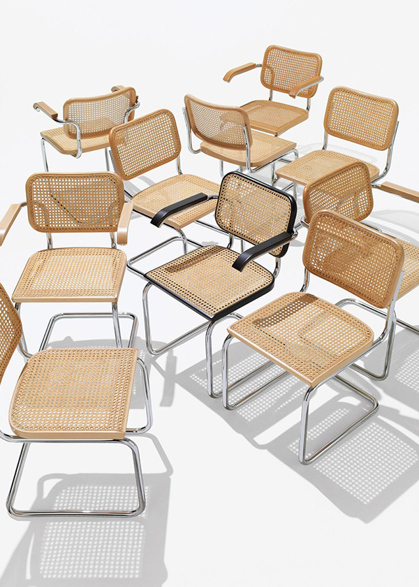 A group of Knoll Cesca Chairs against a white background