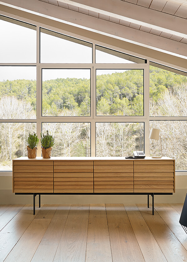 Oak Punt Sussex Sideboard SSX402 in a light filled interior