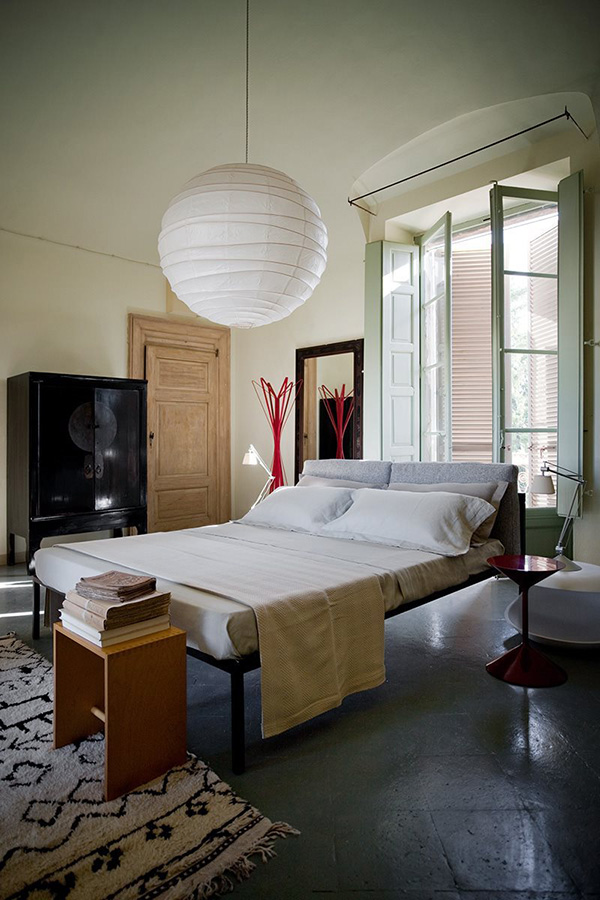 A Zanotta Nyx bed in a grand european apartment