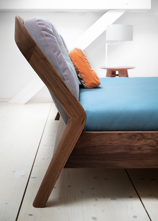 Zeitraum Friday Night Bed in bedroom setting - side profile/detail