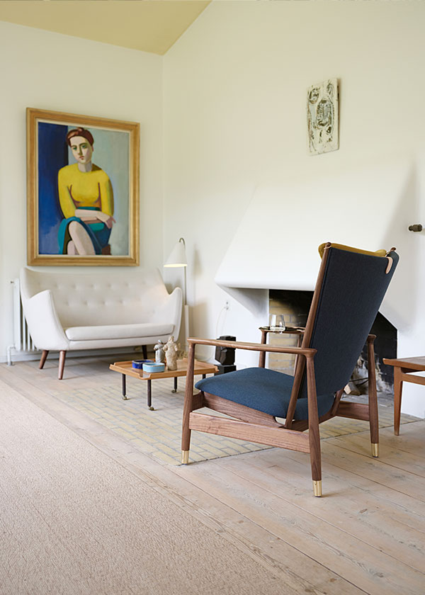 The mid-century living room inside Finn Juhl's Copenhagen home