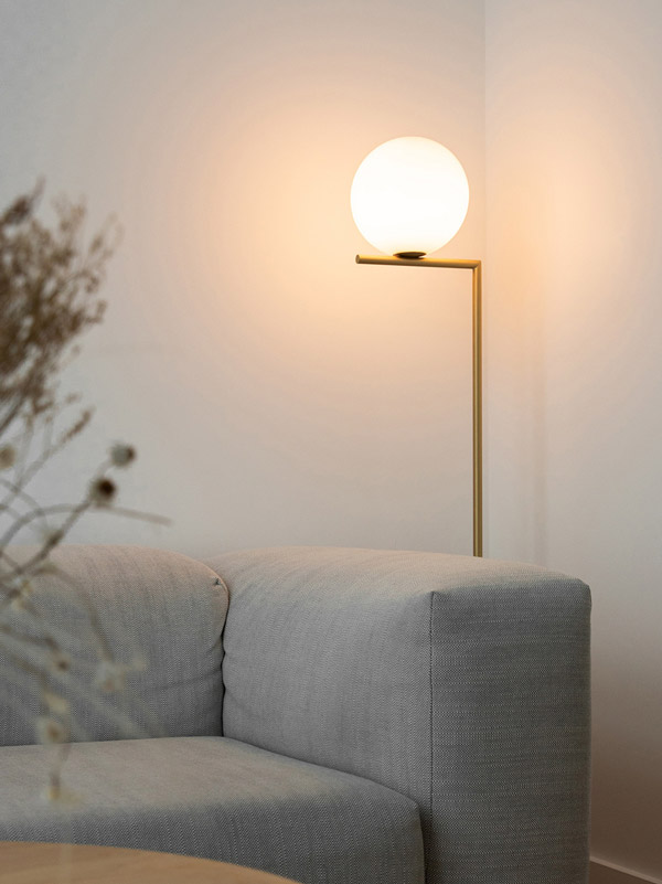 Vitra soft modular sofa and Flos IC Floor lamp