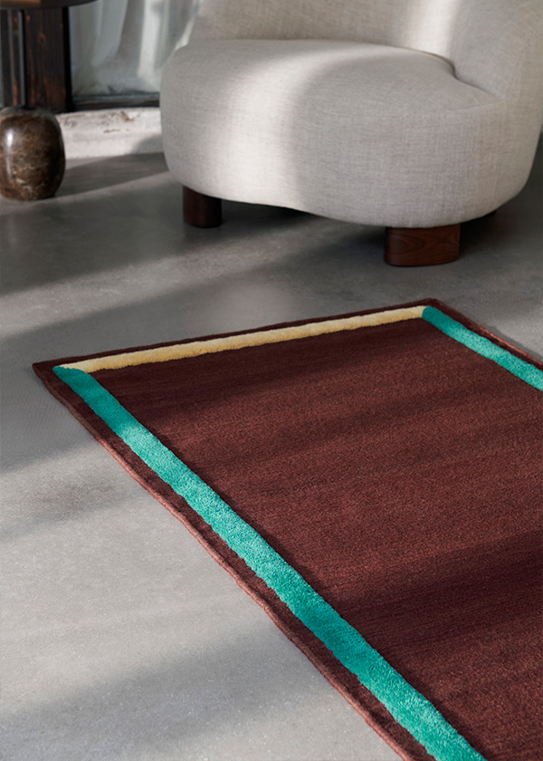 A close up of the &Tradition AP14 framed rug