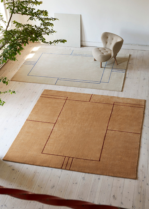 Two &Tradition rugs with a Little Petra chair on top