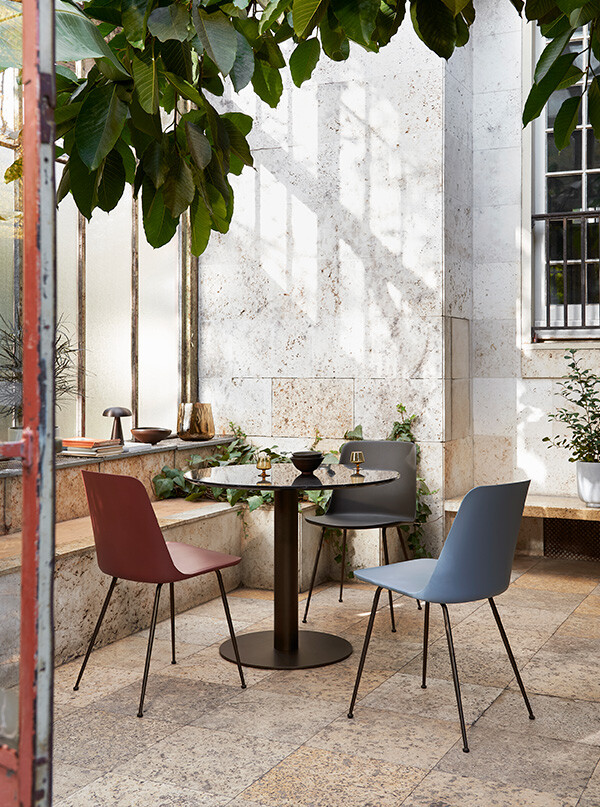 Three &Tradition Rely chair around an outdoor table
