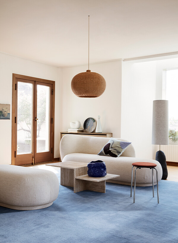 ferm LIVING Rico Divan in organic modern styled living room