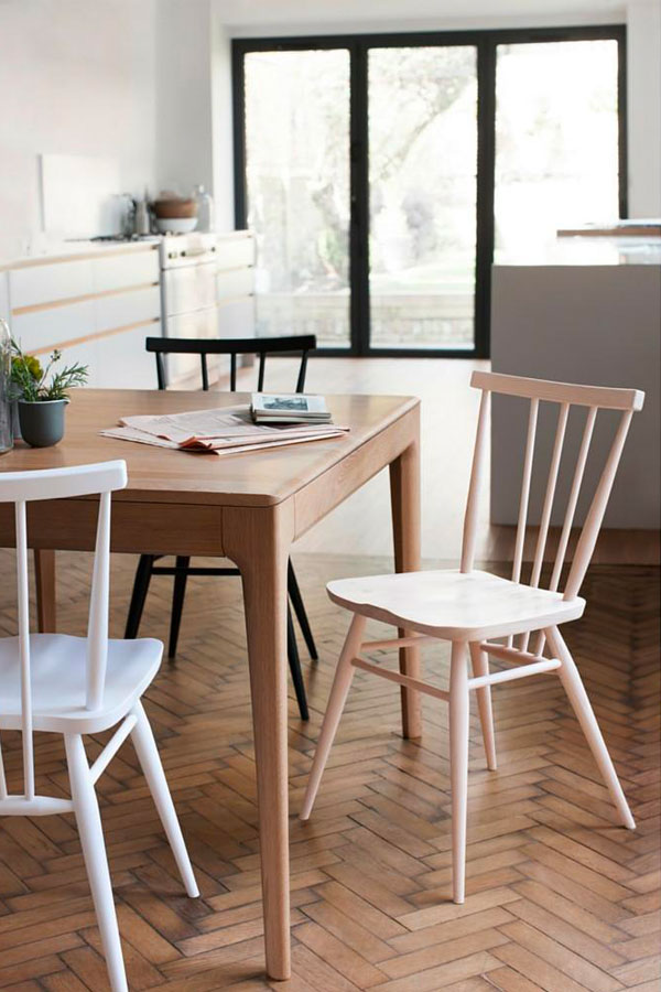 Ercol Originals All Purpose Chairs in a kitchen