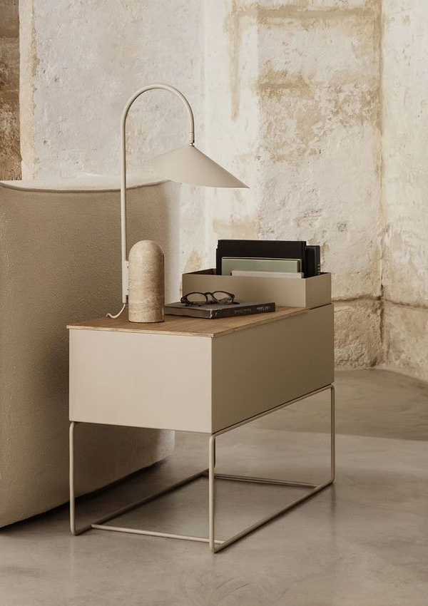 Ferm Living Arum Table Lamp on a Plant box