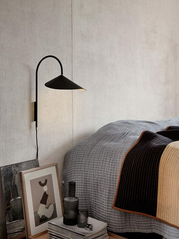 Ferm Living Arum Wall Lamp next to bed