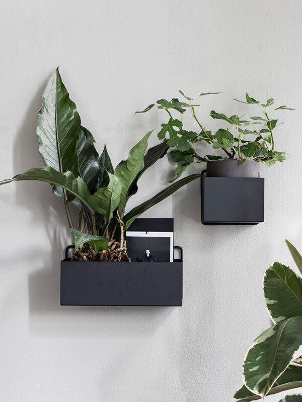 Ferm Living Square Wall Boxes with plants