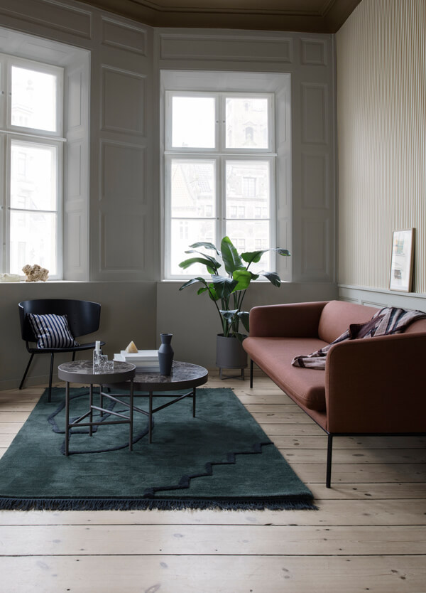 Ferm Living Turn Three Seater Sofa in a living room