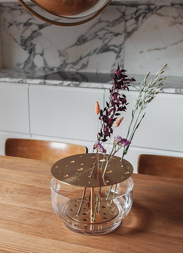 Fritz Hansen Ikebana Vase on dining table