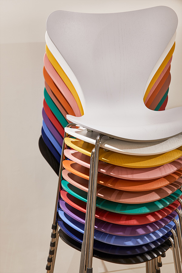 Fritz Hansen Series 7 Chair stacked up