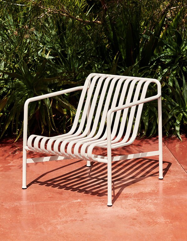 White HAY Palissade Outdoor Lounge Chair