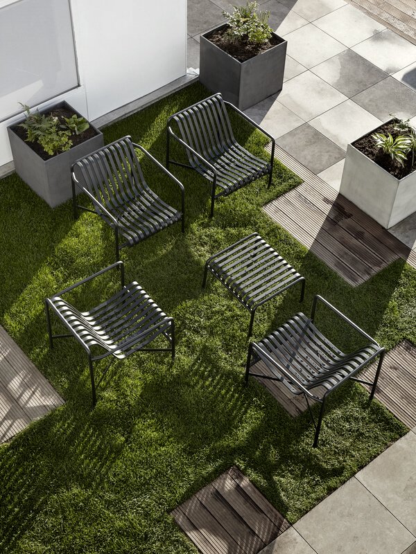 HAY Palissade Lounge Chairs in outdoor space