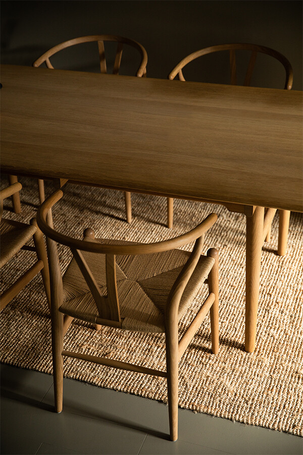 Carl Hansen CH24 around the CH327 Dining Table