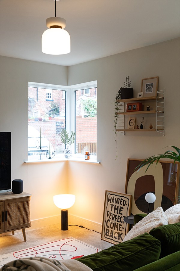 New Works Kizu Lamp with the String Pocket Shelving