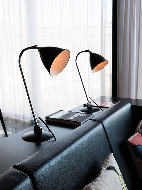 Gubi lamps inside citizenM Shoreditch