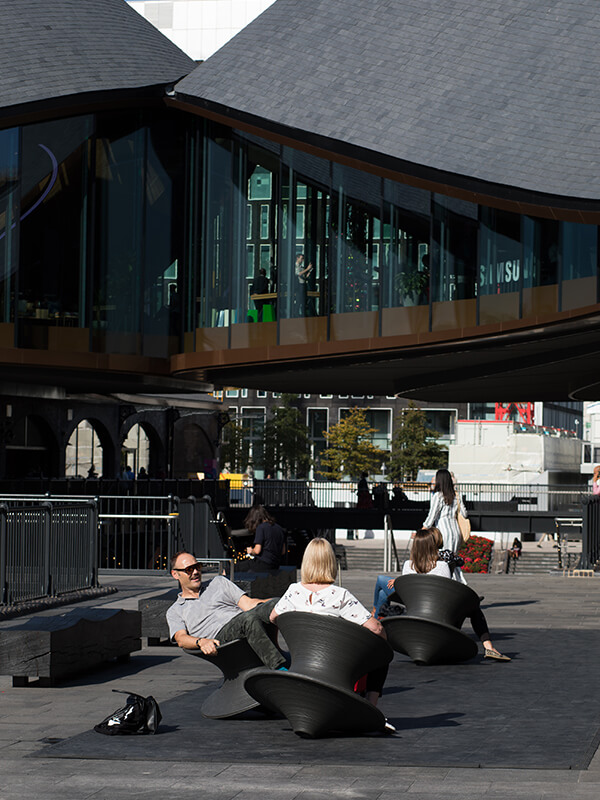 Magis Spun chairs at Coal Drops Yard