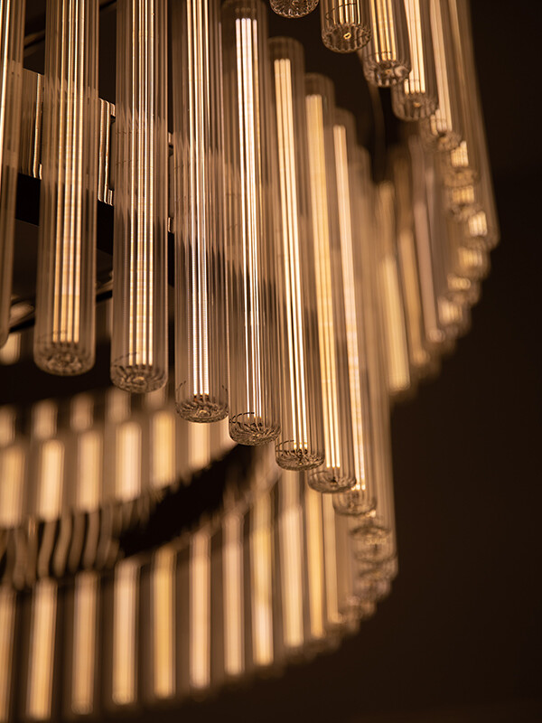 Up close detail image of the Aurora 2 Tier XXL Chandelier