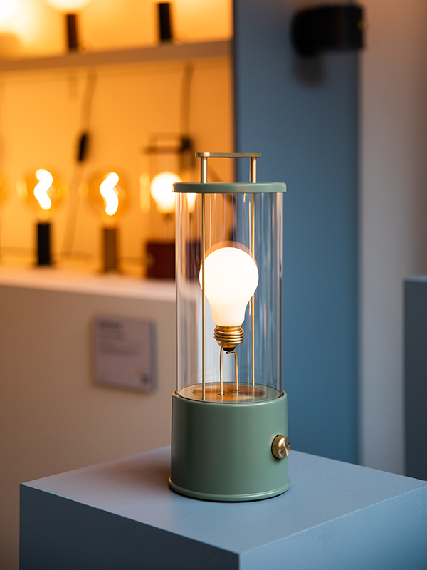 The Muse Portable Table Lamp by Tala x Farrow & Ball in Pleasure Garden finish