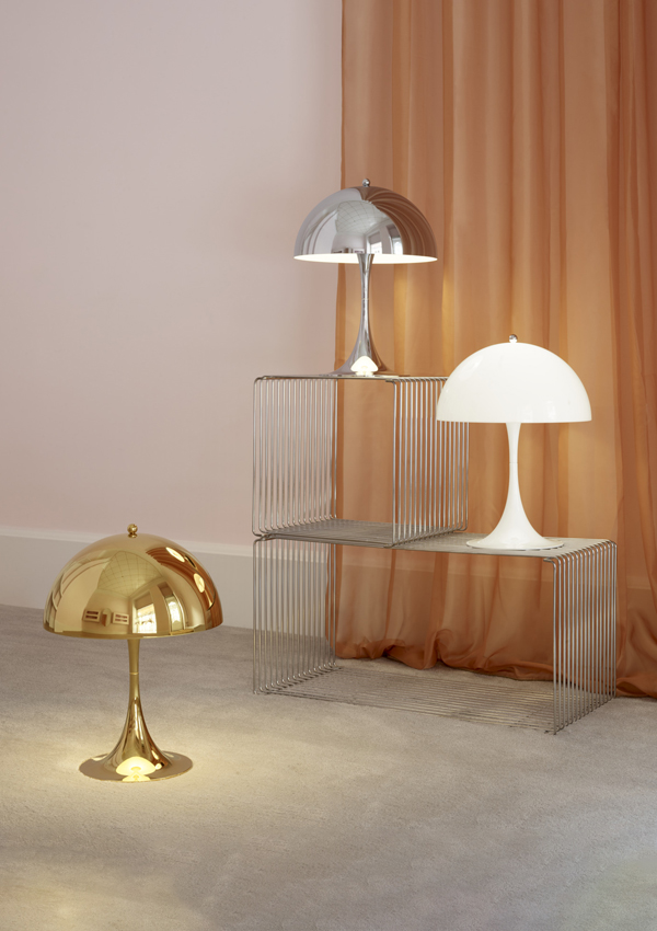 Set of 3 Louis Poulsen Panthella 320 Table Lamps