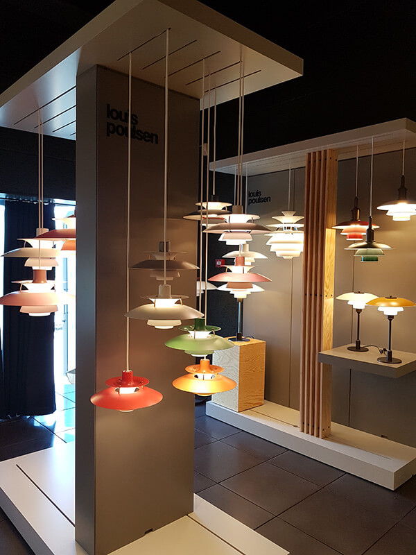 PH 5 Pendants inside the Louis Poulsen Showroom